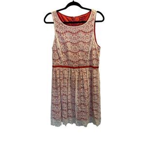 Elle pink and white lace dress new with tags size 10